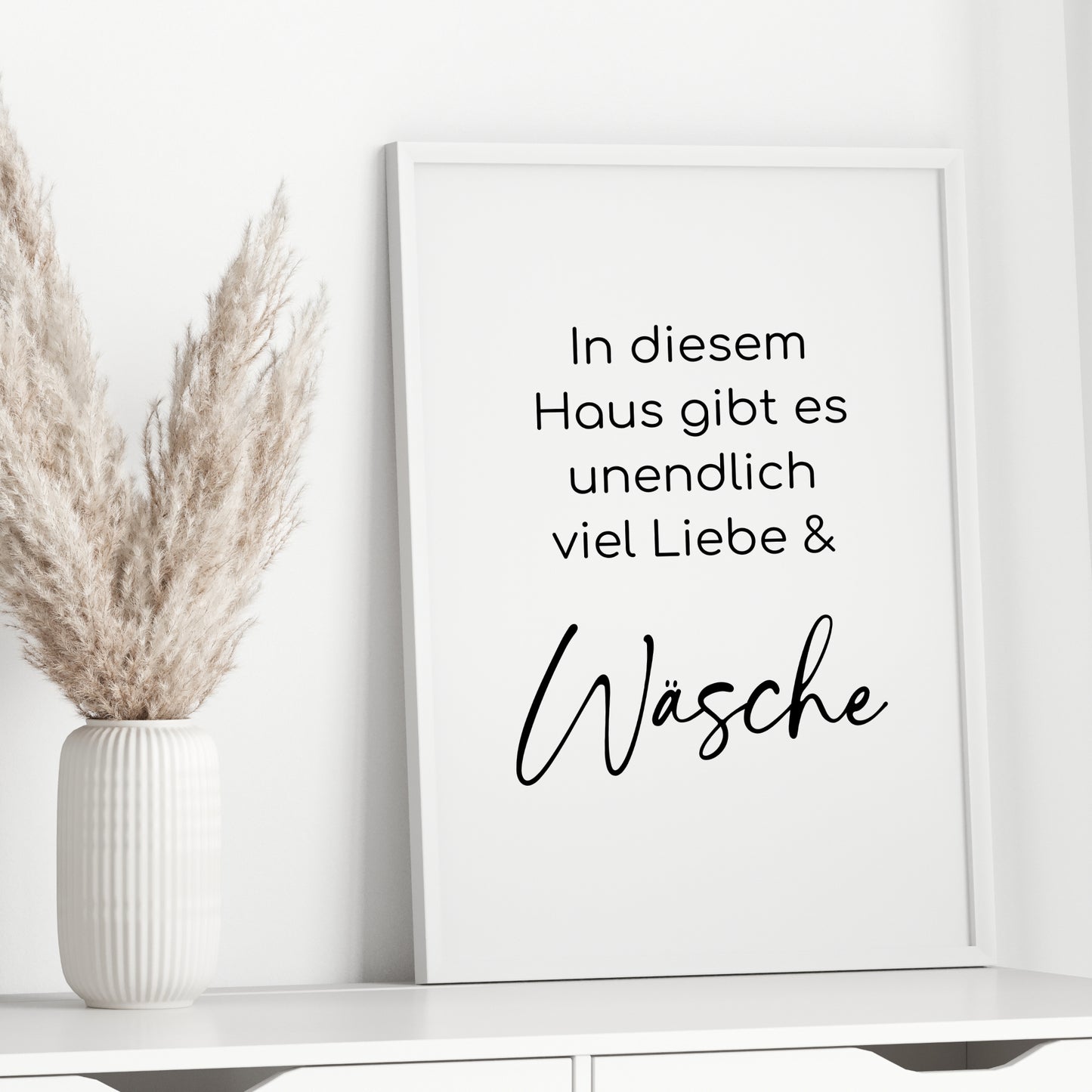 Wäsche Poster Waschküche Wäschezimmer HWR Raum Toilette Badezimmer Minimalistisch witzig Humor