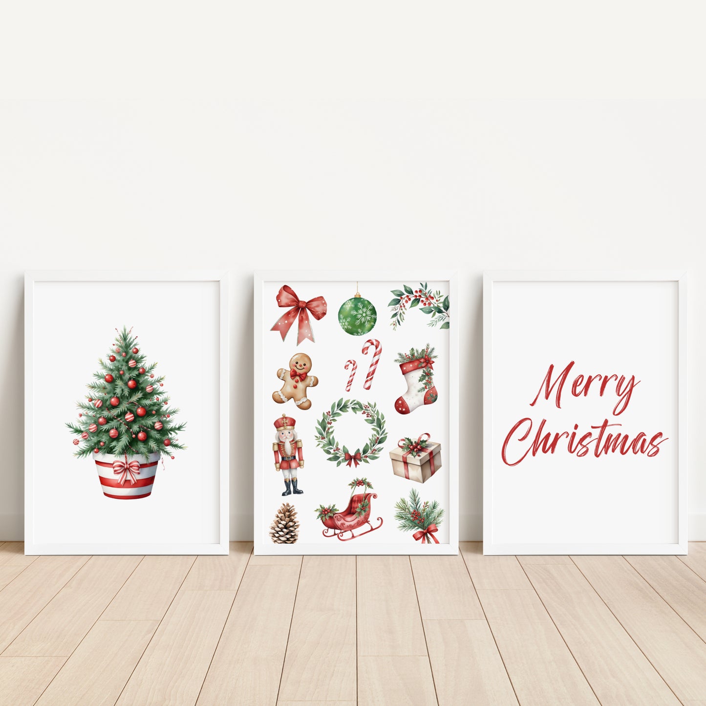 Poster 3er Set Weihnachten Weihnachtsbaum Weihnachtsbild Weihnachtsdeko Weihnachtsgeschenk Tannenbaum Weihnachtsposter