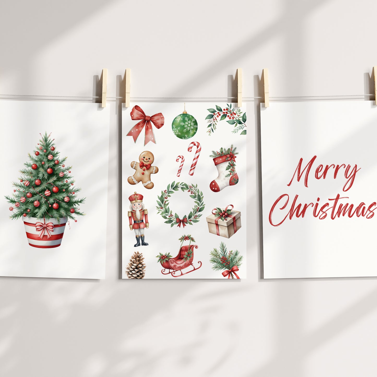 Poster 3er Set Weihnachten Weihnachtsbaum Weihnachtsbild Weihnachtsdeko Weihnachtsgeschenk Tannenbaum Weihnachtsposter