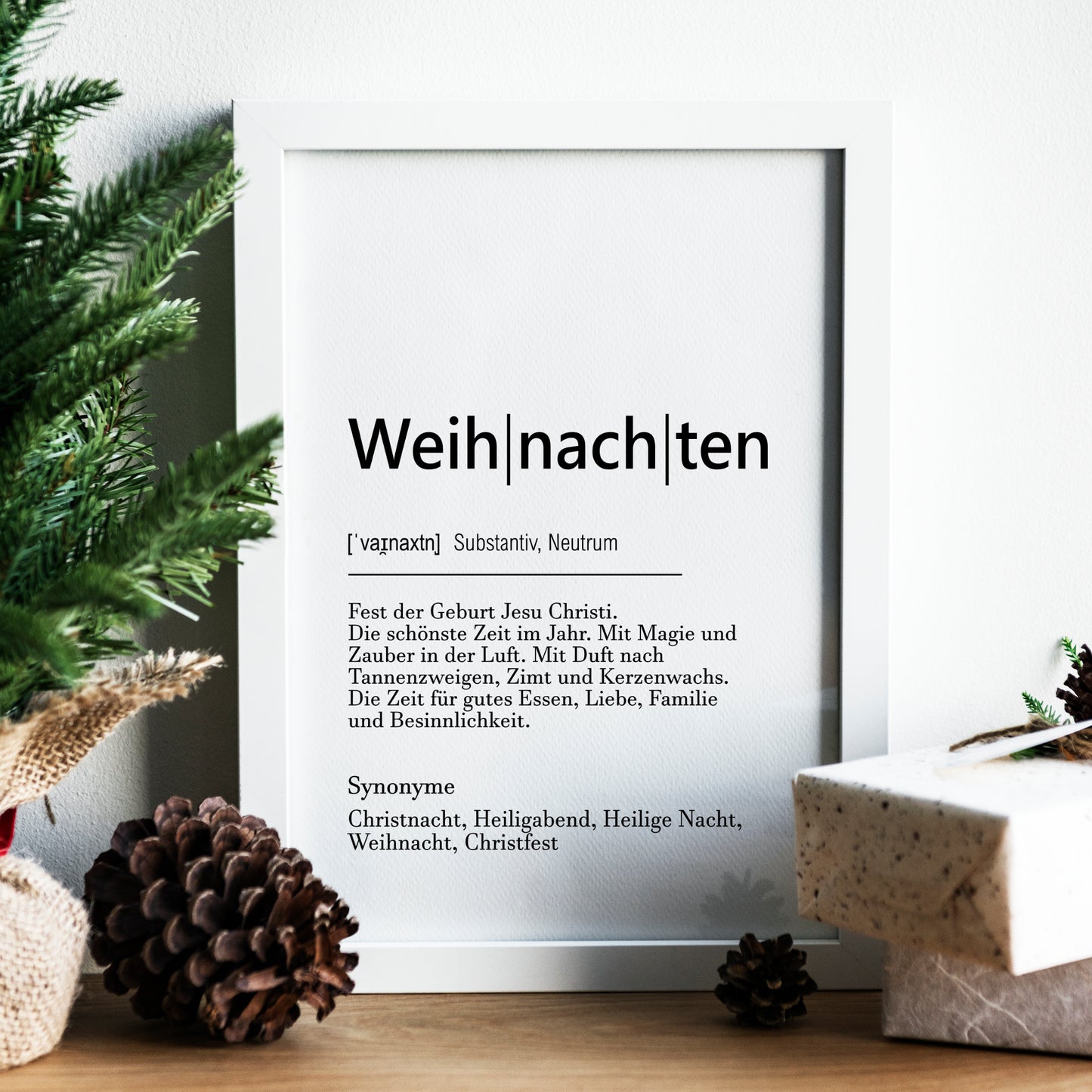 Poster Weihnachten Definition Familie Zuhause Weihnachtsdeko Weihnachtsbild