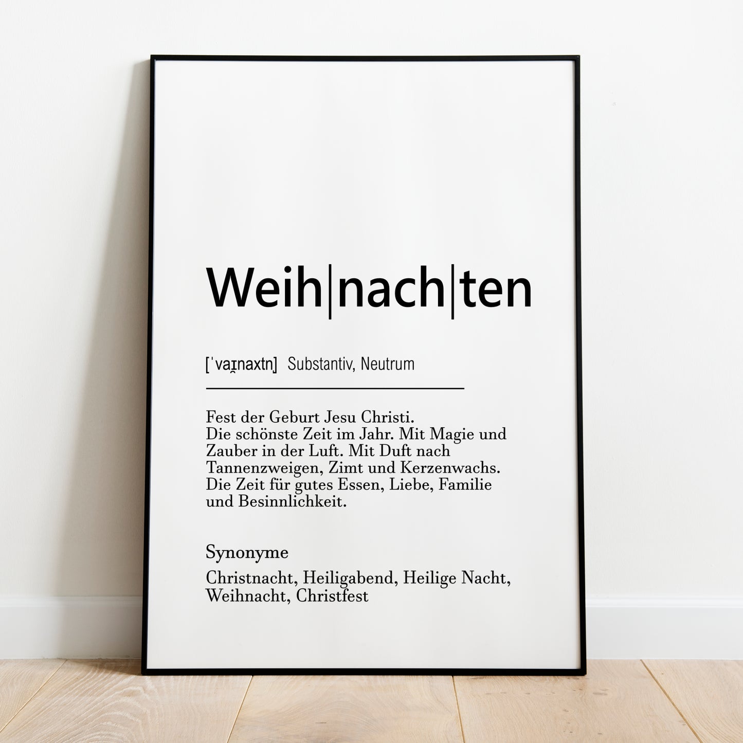 Poster Weihnachten Definition Familie Zuhause Weihnachtsdeko Weihnachtsbild