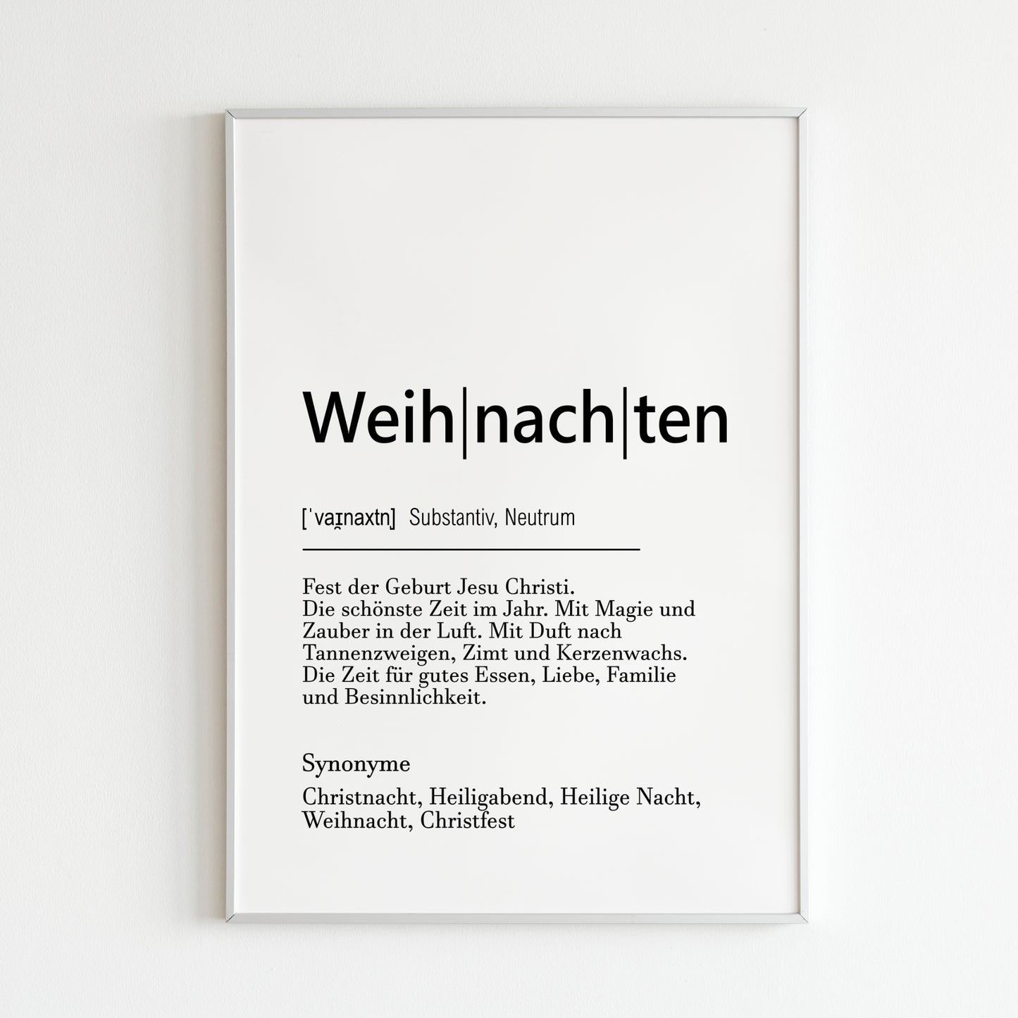 Poster Weihnachten Definition Familie Zuhause Weihnachtsdeko Weihnachtsbild