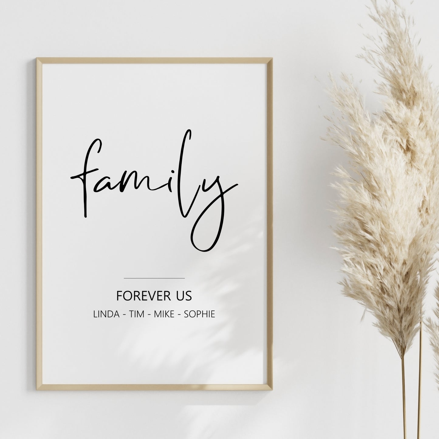 family Poster Forever Us Familie Zuhause personalisiert