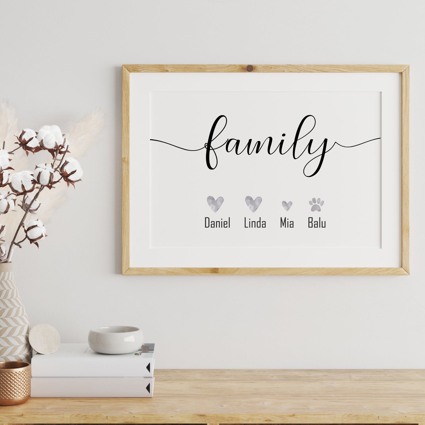 family Poster Familie Zuhause personalisiert
