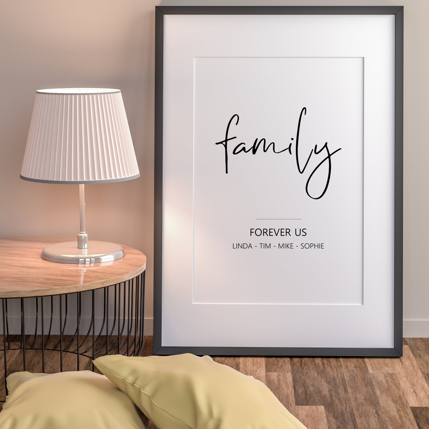family Poster Forever Us Familie Zuhause personalisiert