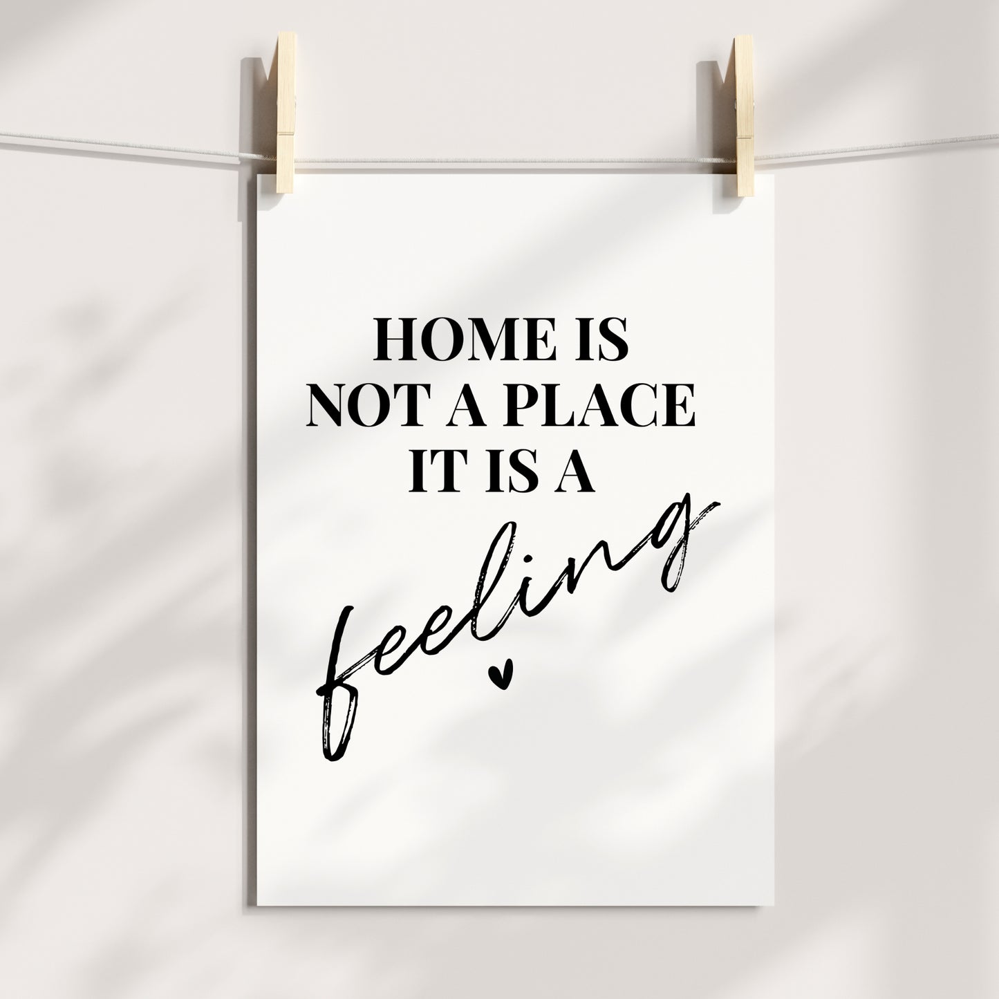 Home ist not a Place Poster Zuhause Familie