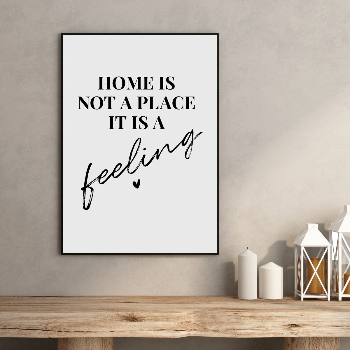 Home ist not a Place Poster Zuhause Familie – mapuredesign