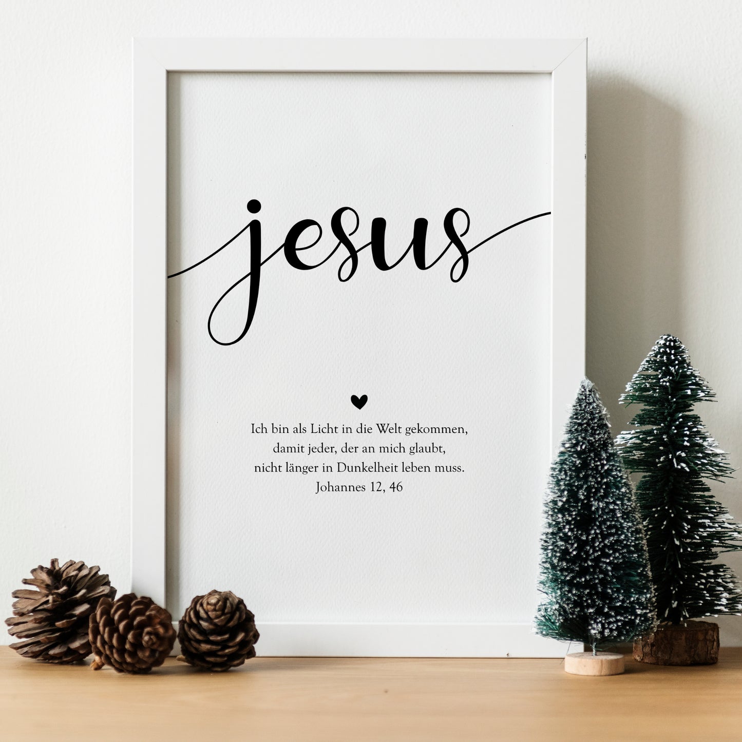 Weihnachten Poster Jesus Psalm Bibelvers Weihnachtsdeko Weihnachtsposter Gott Glaube