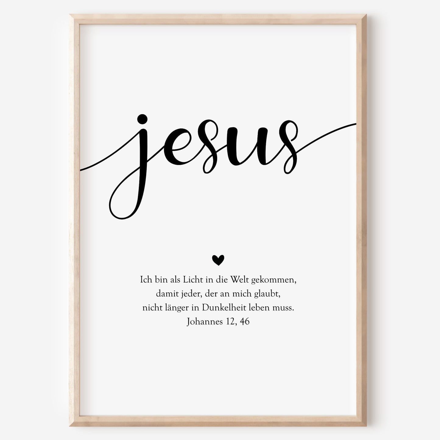 Weihnachten Poster Jesus Psalm Bibelvers Weihnachtsdeko Weihnachtsposter Gott Glaube