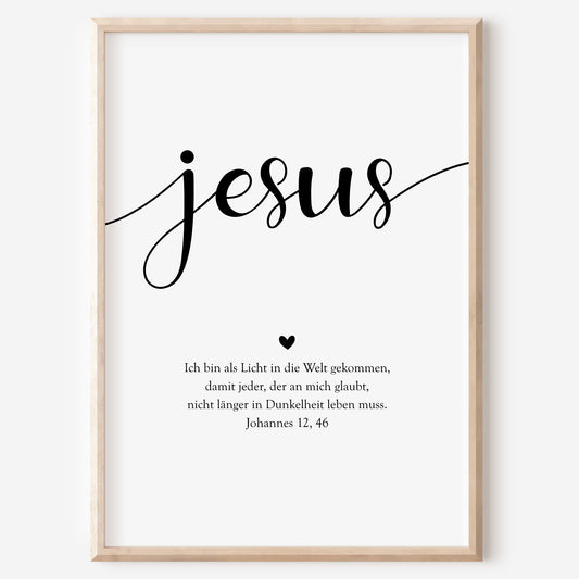 Weihnachten Poster Jesus Psalm Bibelvers Weihnachtsdeko Weihnachtsposter Gott Glaube