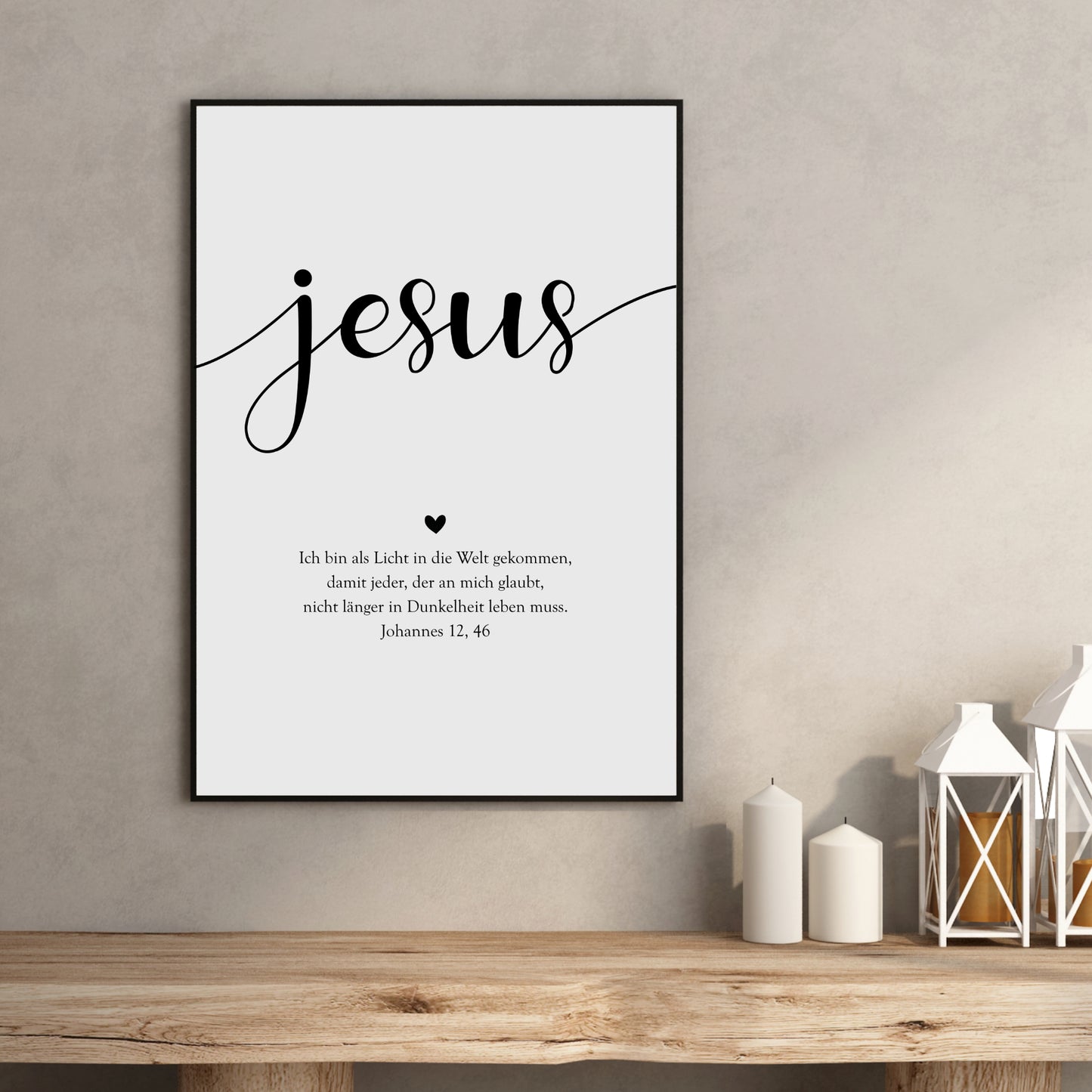Weihnachten Poster Jesus Psalm Bibelvers Weihnachtsdeko Weihnachtsposter Gott Glaube