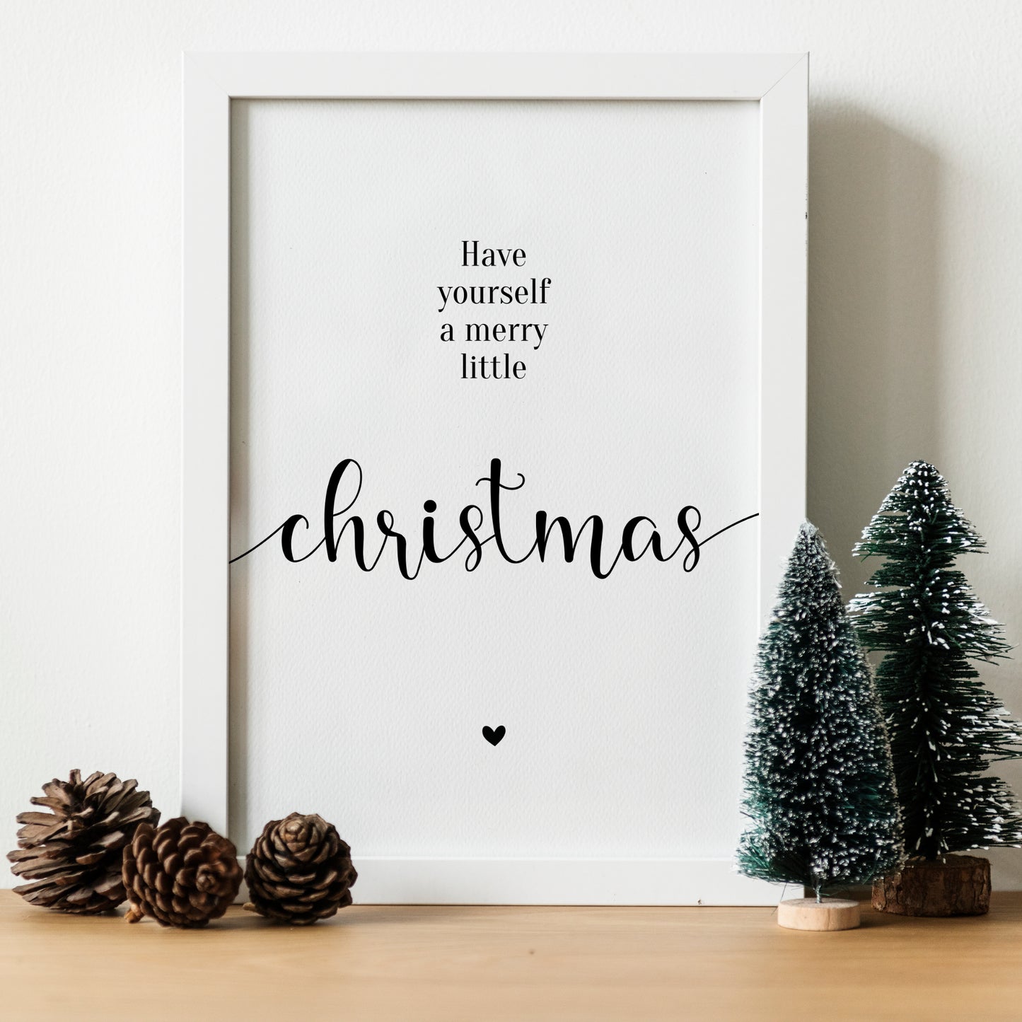 Weihnachten Poster Merry little Christmas Weihnachtsdeko Weihnachtsposter