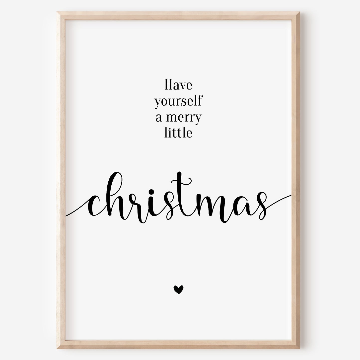 Weihnachten Poster Merry little Christmas Weihnachtsdeko Weihnachtsposter