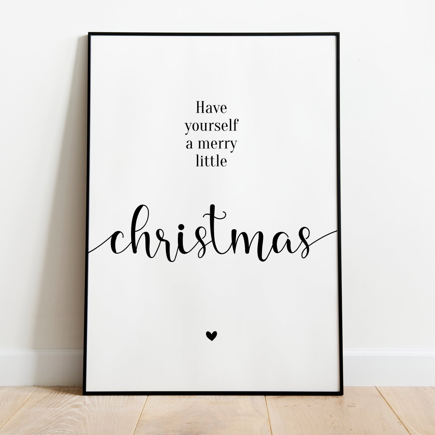 Weihnachten Poster Merry little Christmas Weihnachtsdeko Weihnachtsposter