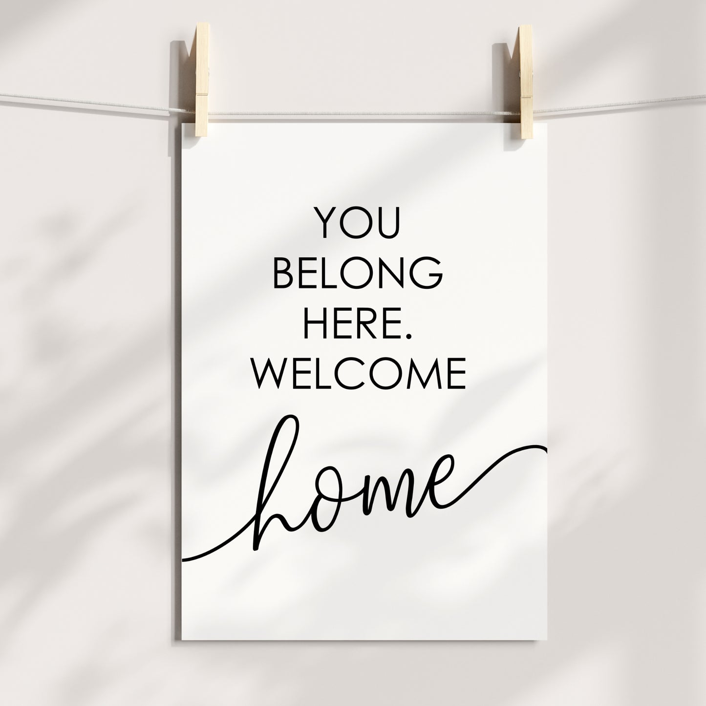 You belong here Poster Home Zuhause Familie